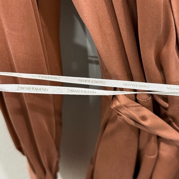 Zimmerman long sleeve silk wrap mini dress - Picture 4 of 13